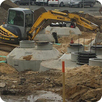 sewer drainage installation